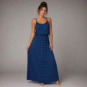 knee length dresses for ladies Lauren Conrad Navy/Blue Gingham with Tassel Tie Halter Maxi Dress- Siz   The Saved Collection